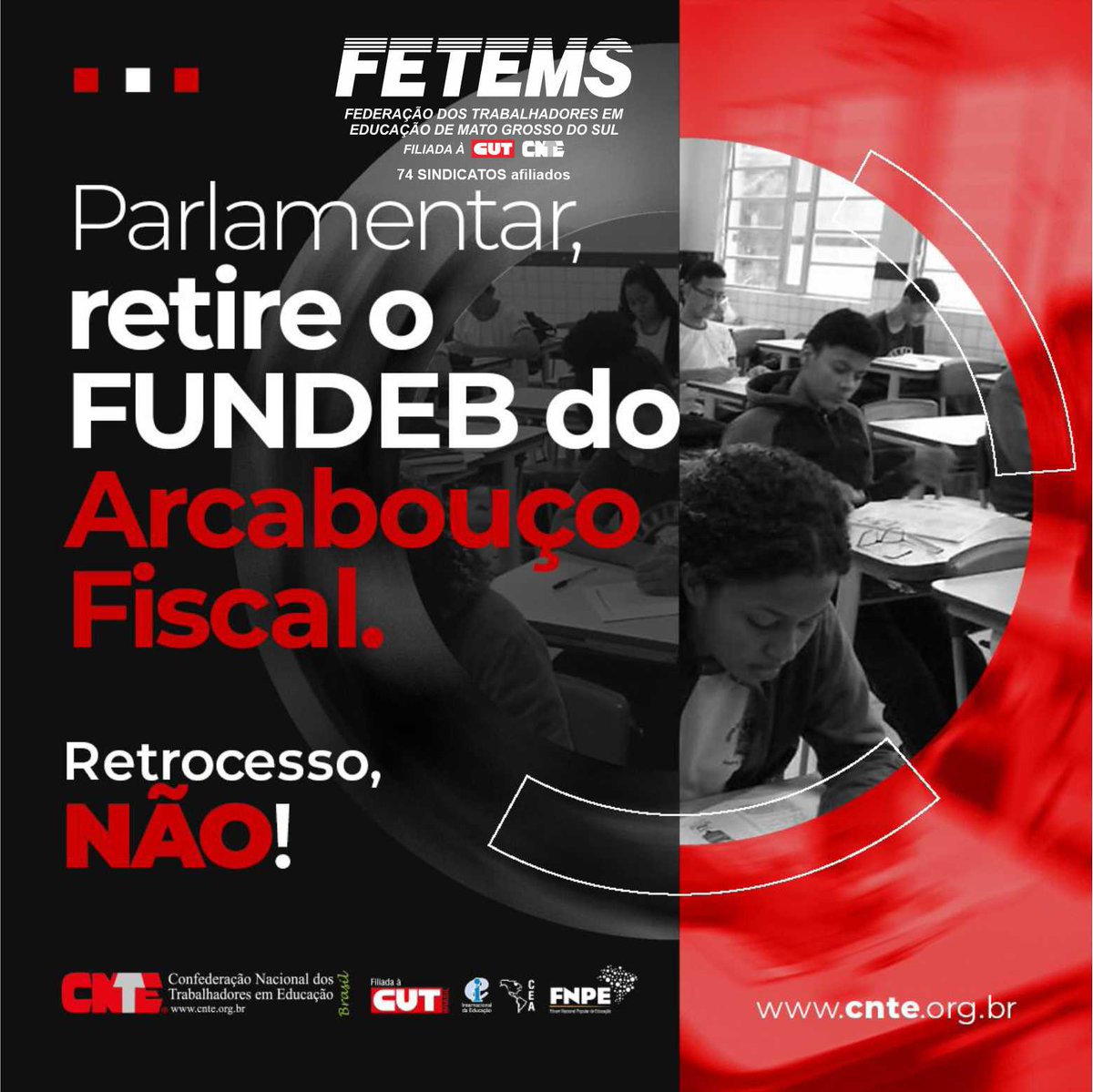 fetems's tweet image. #MarcosPollon #BetoPereira #GeraldoResende #VanderLoubet #CamilaJara #DagobertoNogueira #LuizOvando #RodolfoNogueira mantenham as exceções de despesas do projeto PLP 93/2023  para equilibrar o déficit sem correr o risco de  resultados desastrosos da EC nº 95. #DefendaoFundeb