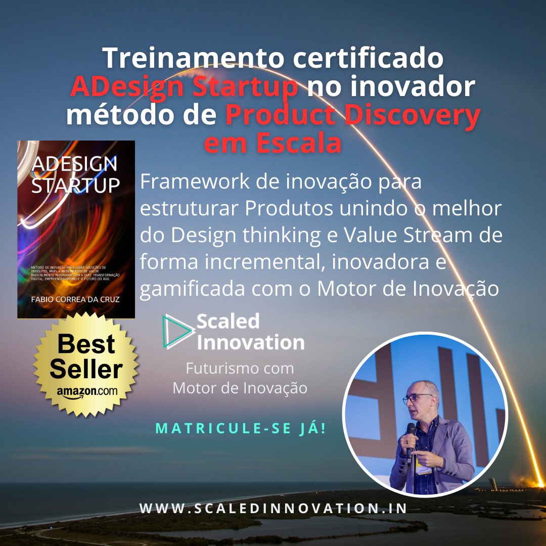 pag.ae/7ZqGmazup Super Early bird ADesign Startup Facilitator II (Compra antecipada com R$ 700 de desconto), mas corre que é até o limite de vagas da turma, e esse super desconto logo vai acabar.
Aprenda na prática, ao vivo pelo metaverso Scaled Innovation