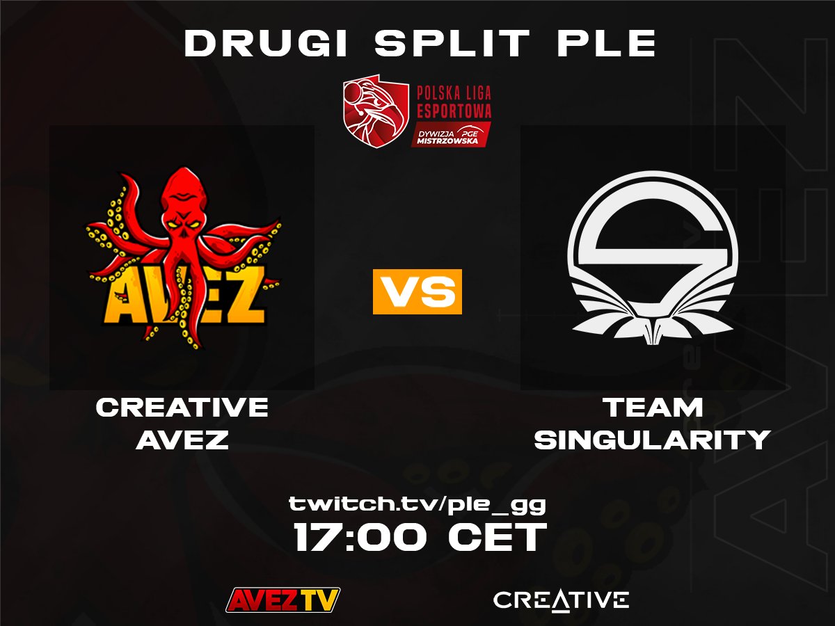 Chaoss (@chaosscs) on Twitter photo Dzisiaj mini maratonik 😼
Zaczynamy od <a href="/PLEleague/">Polska Liga Esportowa</a> vs <a href="/SNG_Esports/">Team Singularity</a> 17:00
Esea vs <a href="/sdinvicta/">sdinvicta</a> 19:00
Esea vs <a href="/NigmaGalaxy/">Nigma Galaxy</a> 21:00
po wczorajszej przegranej na <a href="/GGPClan/">GGP Clan</a> chcemy troszkę nadrobić 😶 wish us luck
<a href="/AVEZ_esport/">AVEZ Esports</a>
twitch.tv/ple_gg
twitch.tv/avez_tv Dzisiaj mini maratonik 😼
Zaczynamy od <a href="/PLEleague/">Polska Liga Esportowa</a> vs <a href="/SNG_Esports/">Team Singularity</a> 17:00
Esea vs <a href="/sdinvicta/">sdinvicta</a> 19:00
Esea vs <a href="/NigmaGalaxy/">Nigma Galaxy</a> 21:00
po wczorajszej przegranej na <a href="/GGPClan/">GGP Clan</a> chcemy troszkę nadrobić 😶 wish us luck
<a href="/AVEZ_esport/">AVEZ Esports</a>
twitch.tv/ple_gg
twitch.tv/avez_tv