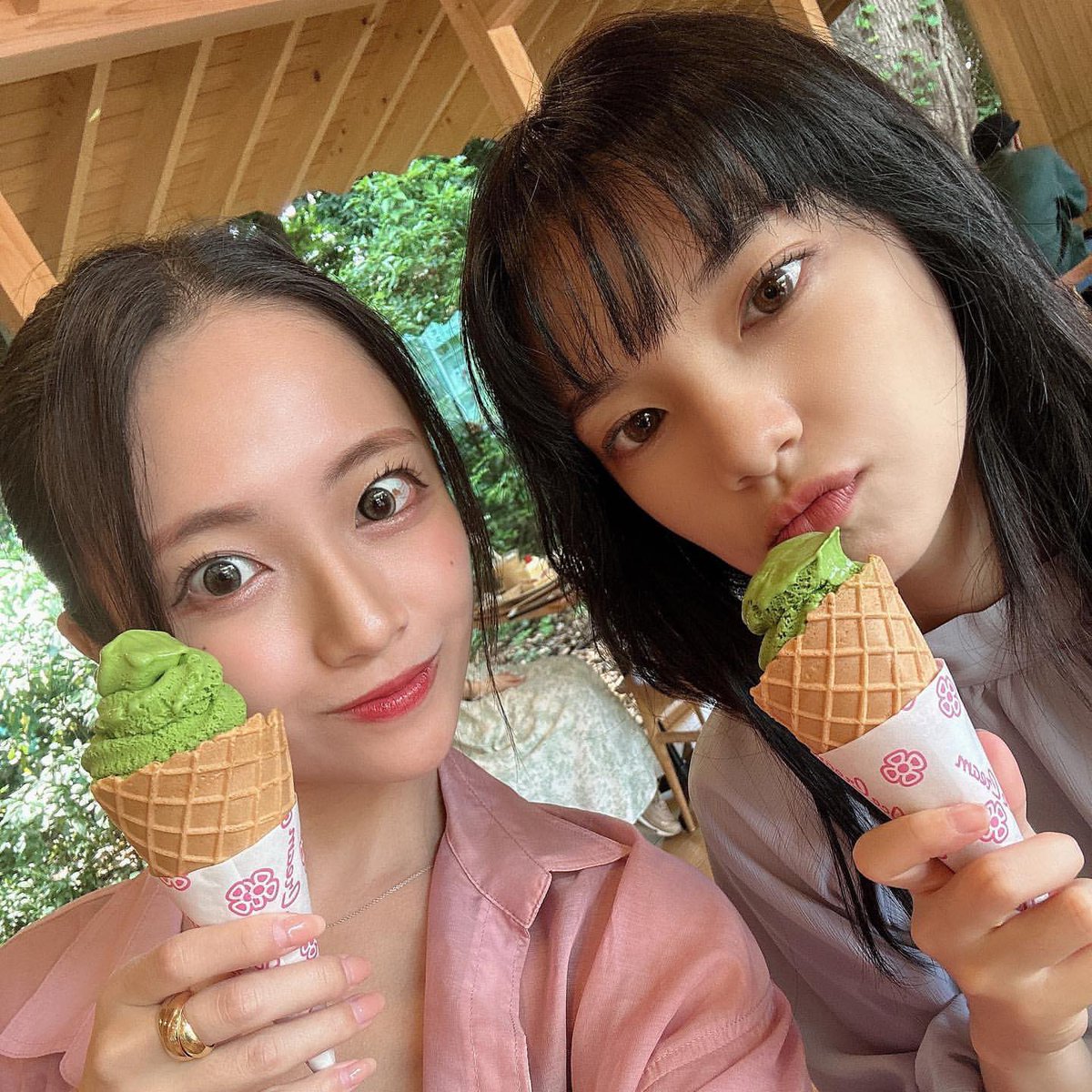 [😺📸] — InstaCHER update 

From @/hina_gogogo's IG Update ✨
I was happy to spend a lot of time with her 🤭🤭

#CherprangBNK48 #CherprangAreekul