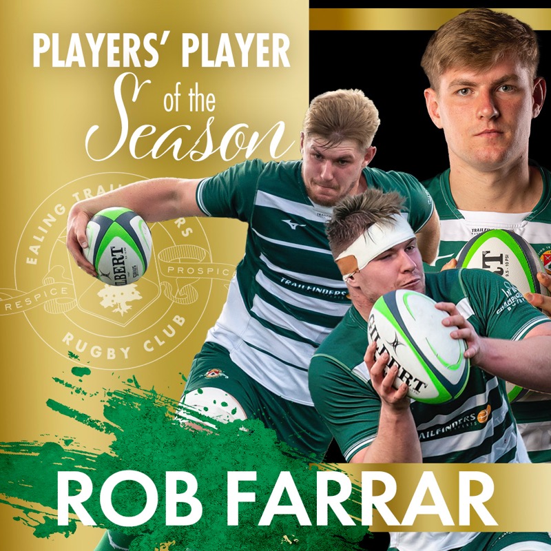 𝗗𝗼𝗶𝗻𝗴 𝘁𝗵𝗲 𝗱𝗼𝘂𝗯𝗹𝗲! Congratulations to Rob Farrar, who after being awarded Coaches' Player of the Season, was also voted as the Players' Player of the Season, in just his first year at the club! #ETF 🟢⚪️