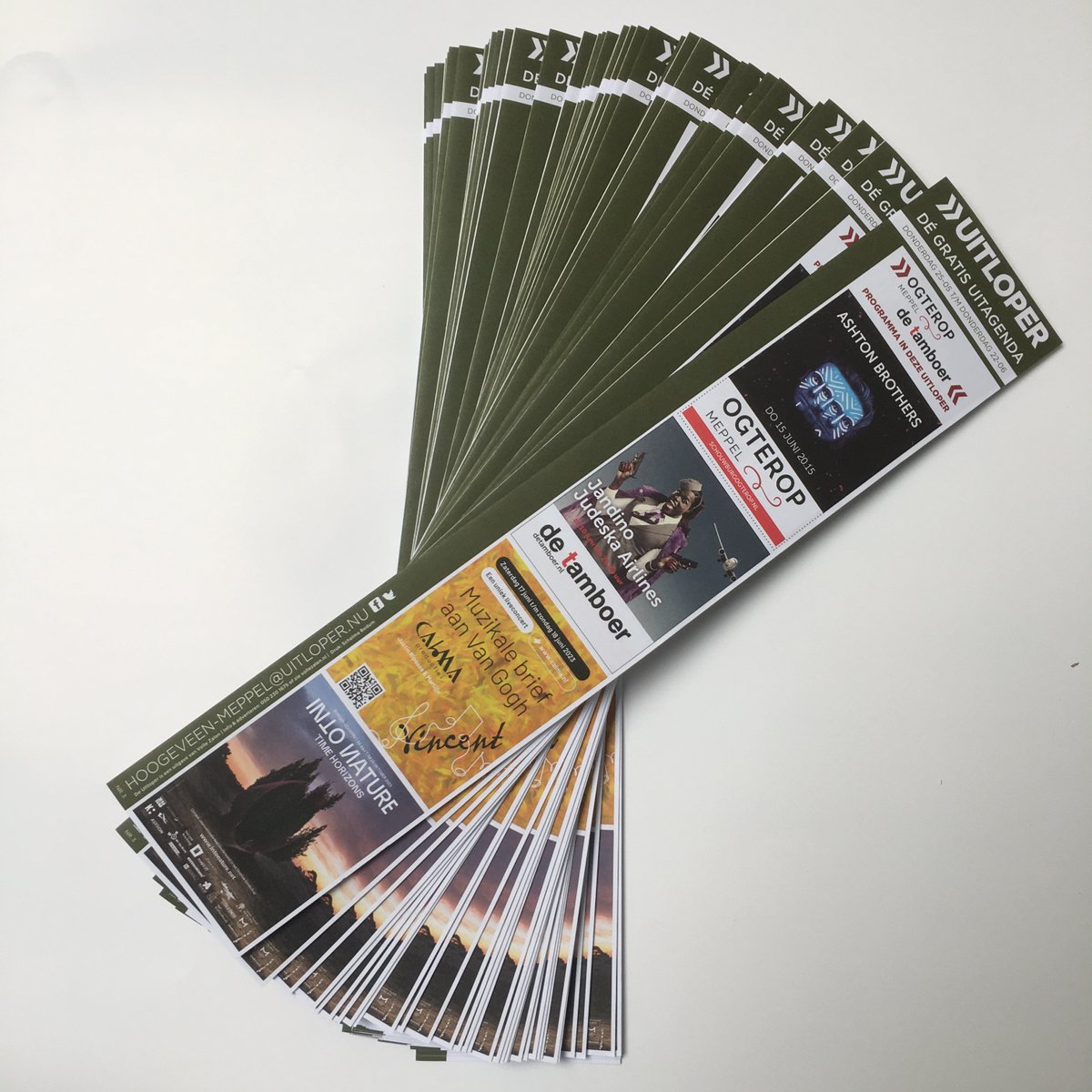 Komende donderdag verspreiden wij weer de UITloper Hoogeveen-Meppel! Met in deze editie weer volop events van o.a. <a href="/DeTamboer/">Theater De Tamboer</a> <a href="/Ogterop/">Schouwburg Ogterop</a> en <a href="/hetpodium/">Het Podium</a> 
#hoogeveen #meppel #uitloper #vollezalen #cultuur #muziek #theater #drenthe #overijsel #tamboer #ogterop #hetpodium