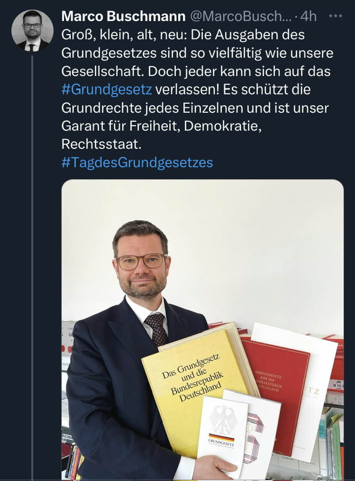 @MarcoBuschmann Wir alle haben gelernt, wie leicht es auszuhebeln ist.
Was für ein Hohn! 

Im Zuge der Corona-#Wahndemie wurden die Grundrechte massiv eingeschränkt.