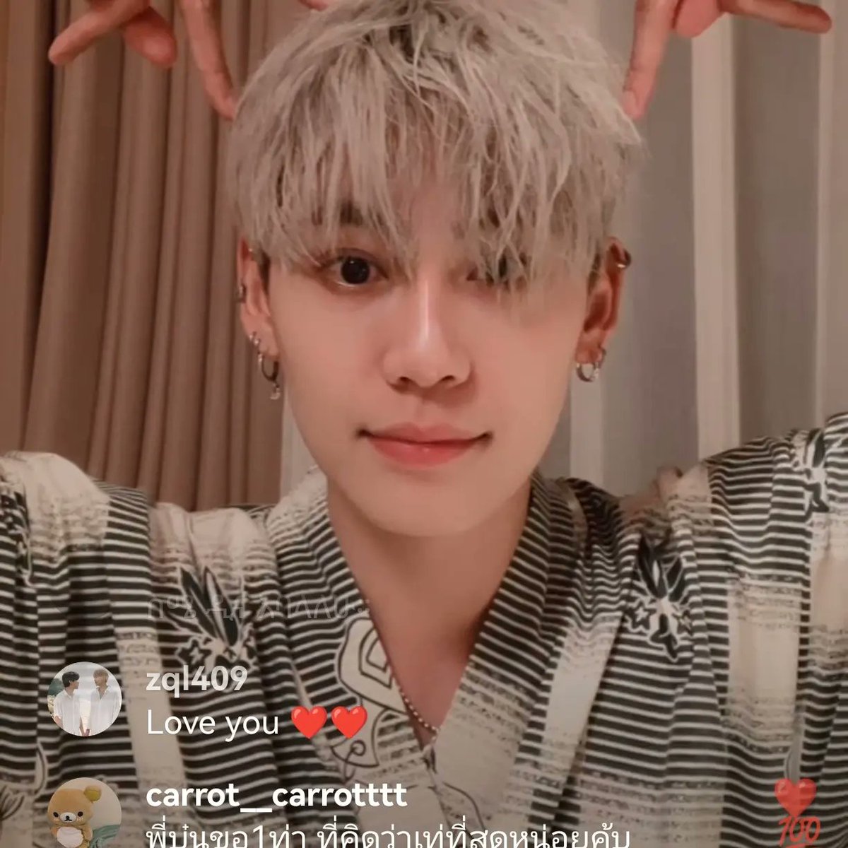 bounprem45's tweet photo. 今晚的直播是可爱的比比子～😘😘😘 https://t.co/wFkyIrZyEt