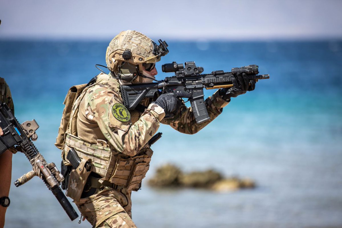 CSOJTF_Central's tweet photo. For #TrainingTuesday, #Jordan, #Lebanon, and #CoalitionForces conducted beach operations during #ExerciseEagerLion in 2022. These joint training exercises are essential in maintaining safety, security, and stability in the region. #AdviseAssistEnable #JointOperations https://t.co/wU81IK0Ukf