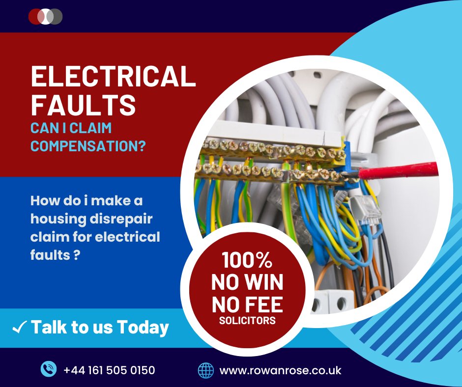 RRSolicitor's tweet image. Electrical Faults - Can I claim Compensation ?
Learn More: rowanrose.co.uk/housing-disrep…

#electricalfaults #compensation #rowanrose #Solicitors