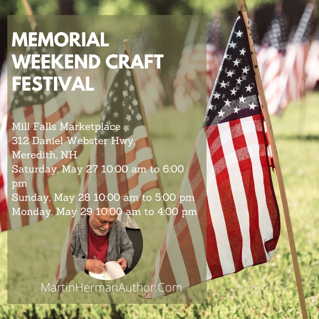 MHermanAuthor's tweet photo. Join me at the Memorial Weekend Craft Fair in this weekend where I will be signing my books. I hope we meet and celebrate the holiday weekend with artists and creators!
If you can't make it I always have autographed copies available through my website: https://t.co/IOv2TNRbqv https://t.co/3E2GtX407Q