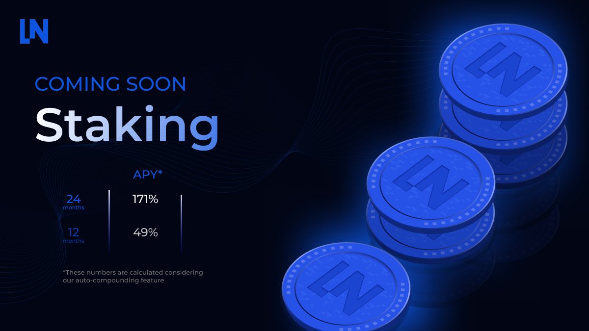 🚨 Staking about to open up soon 🚨

We are thrilled to announce, that we are about to open up our highly exclusive staking option for early supporters soon.

Profit from a high APY passive income by locking your LGCT for 12 or 24 months directly in the Legacy Wallet.

The offer…