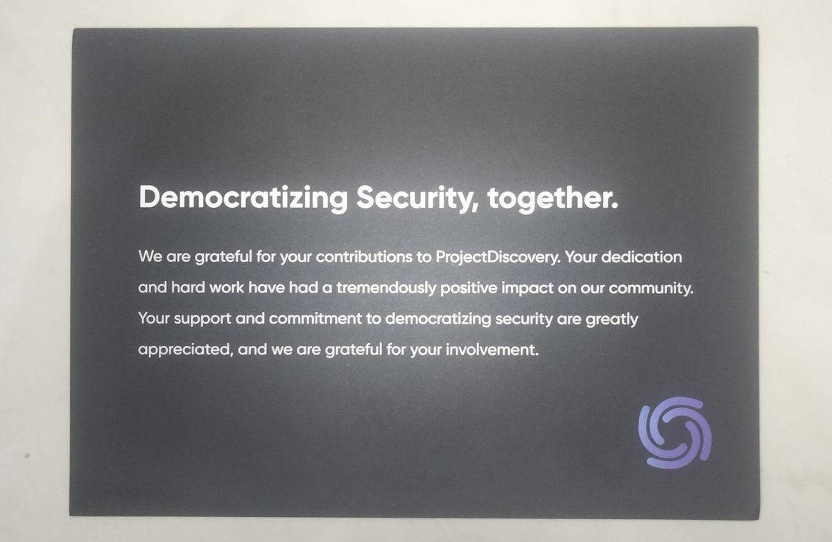 daffainfo's tweet image. Today, I received swag from @pdiscoveryio!

It reminds me of the first time I pushed a PR on the @pdnuclei repository in 2021. It took me 5 months to become a top contributor. Thanks to my contributions to the open-source project, now I have a decent job :D

Thank you🔥
#pdteam