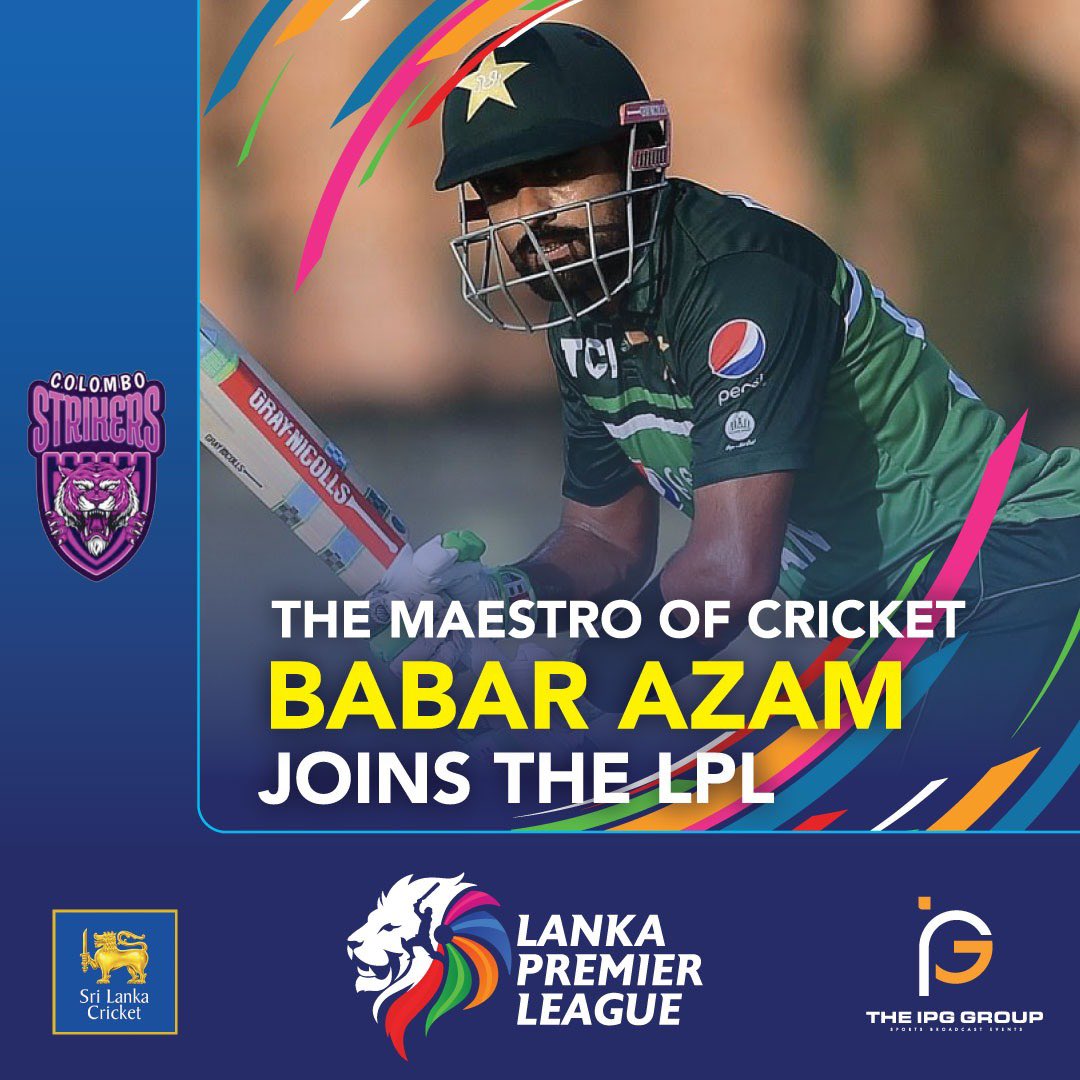 Babar Azam brings his explosive skills to the Lanka Premier League with the Colombo Strikers! Get ready for an electrifying season!

#LPL2023 #BabarAzam #ColomboStriker @ColomboStrikers @babarazam258 @OfficialSLC
