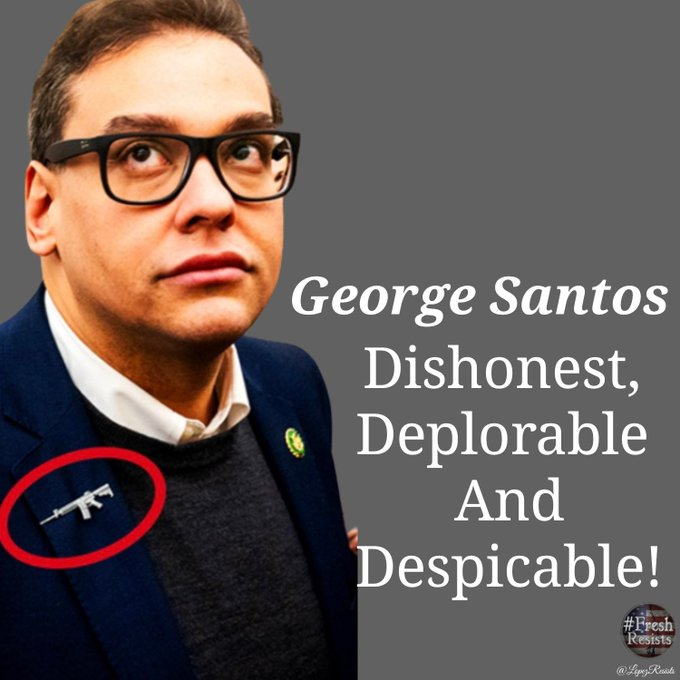 George Santos sent personal thank you notes to GOP House members who voted to defeat the Dem measure for his expulsion from Congress.

Every single GOP member of the House voted to keep him in office even those who called for his resignation.

The GOP is the party of lies.
#Fresh