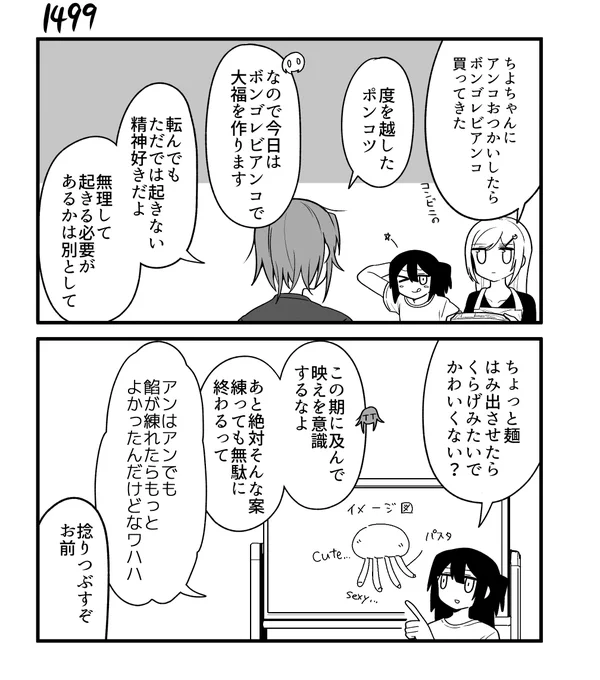 創作2コマ漫画 その1499