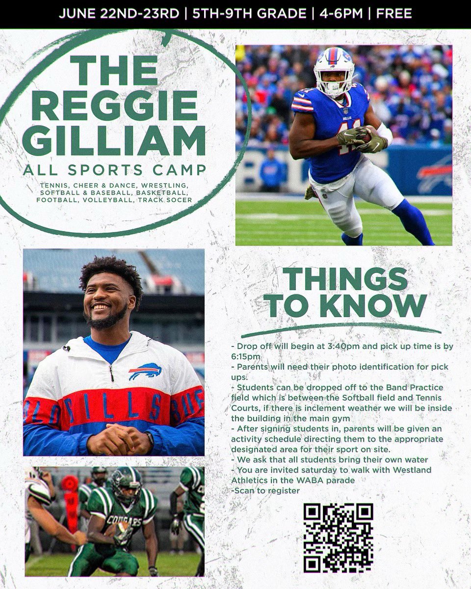 We’re excited for <a href="/_1Sledge/">Reggie Gilliam</a> All Sports Camp! Make sure you tell a friend and register! #GoCougars