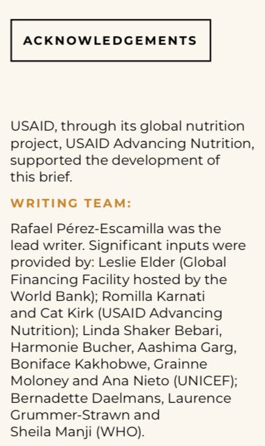 Proud to co-lead responsive feeding ✍️ w <a href="/UNICEF/">UNICEF</a> <a href="/WHO/">World Health Organization (WHO)</a> @usaid <a href="/WorldBank/">World Bank</a> 
1️⃣ RF 🔑 👧🏽👶🏽 growth &amp; development
2️⃣ RF integrates all nurturing care domains
3️⃣ Case studies 👉🏼 RF through <a href="/NurturingCare/">Nurturing Care</a> platforms
4️⃣ Workforce training needed
🔗 apps.who.int/iris/bitstream… <a href="/YaleSPH/">Yale School of Public Health</a>