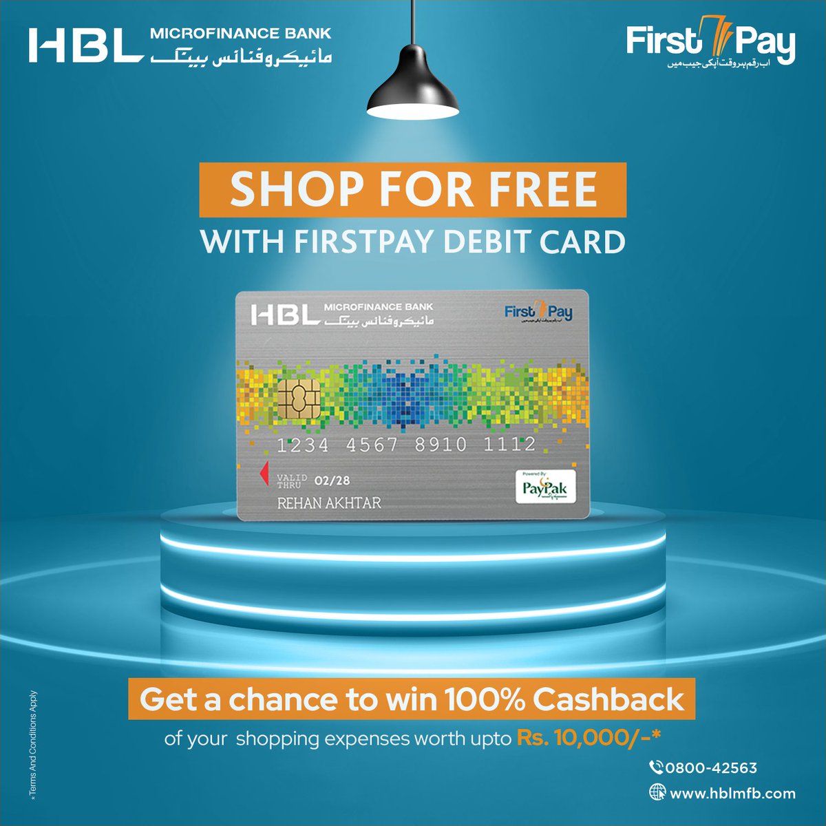 HBLMfBDigital's tweet photo. Experience the joy of FREE shopping* and get a chance to win 100% cashback on your purchases worth up to Rs. 10,000!
Let your cashback dreams come true! 💸✨
Download the app!
*T&Cs Apply:
https://t.co/ShxXKZ6O1c
#FirstPay #FreeShopping #WinCashback #ShopSave #RetailTherapy https://t.co/jDC5wreSDN