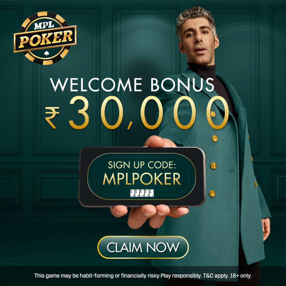 Sign-up now on MPL Poker using promo code 'MPLPOKER' and stand a chance to win ₹30,000 as welcome bonus.
Create your account now 📲: bit.ly/GS1MPL

#OnlinePoker #PokerGrind #WelcomeBonus @mpl_poker