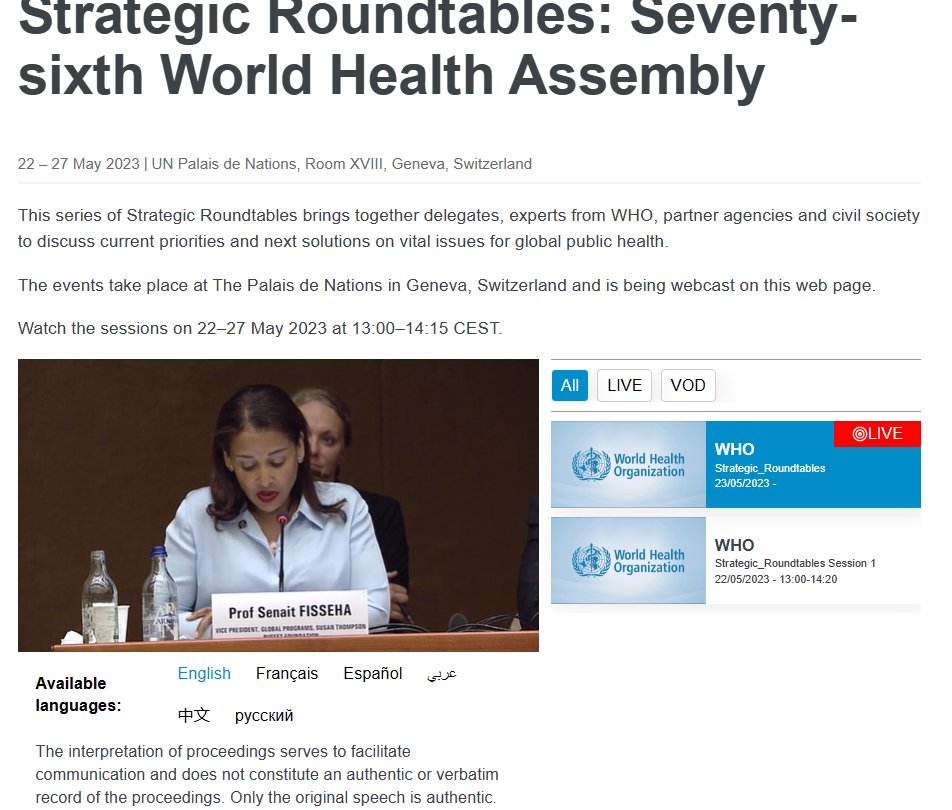 @WHO @WHOAFRO @JimC_HRH @MarsdenPa @FHWCoalition 1/5 We stand!!!! 

'The majority of countries on the @WHO Support and Safeguards List are on the African continent, it is a clear direction as to where we need to tailor our efforts' - @DrSenait 

#working4health #WHA76 @readycat @jamesavoka @WHOAFRO @AfricaEuropeFdn