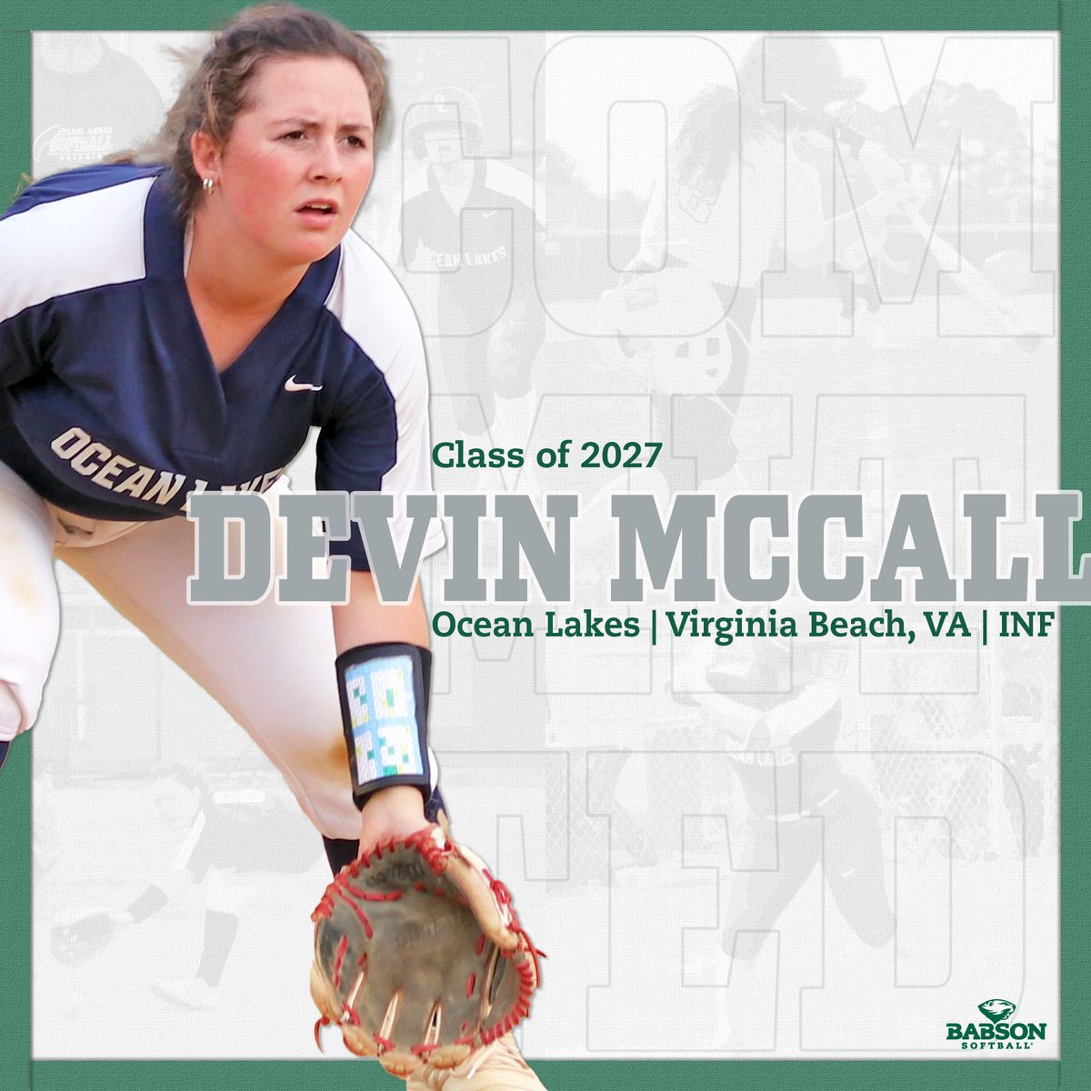Devin McCall 🤝 Babson Softball

🦫 Devin McCall
📍 Virginia Beach, VA | Ocean Lakes
🥎 INF

Welcome to the family, Devin! 

#GoBabo #StrictlyBusiness #DefendTheDam