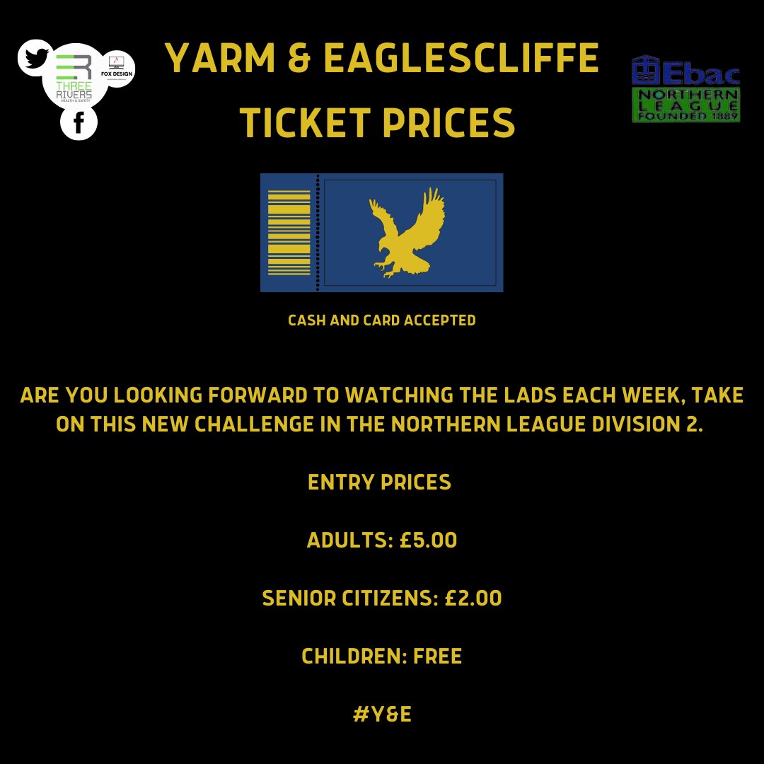 🦅 Ticket Prices 🦅 

Come along to a family friendly club. 

#UTYAE 🦅