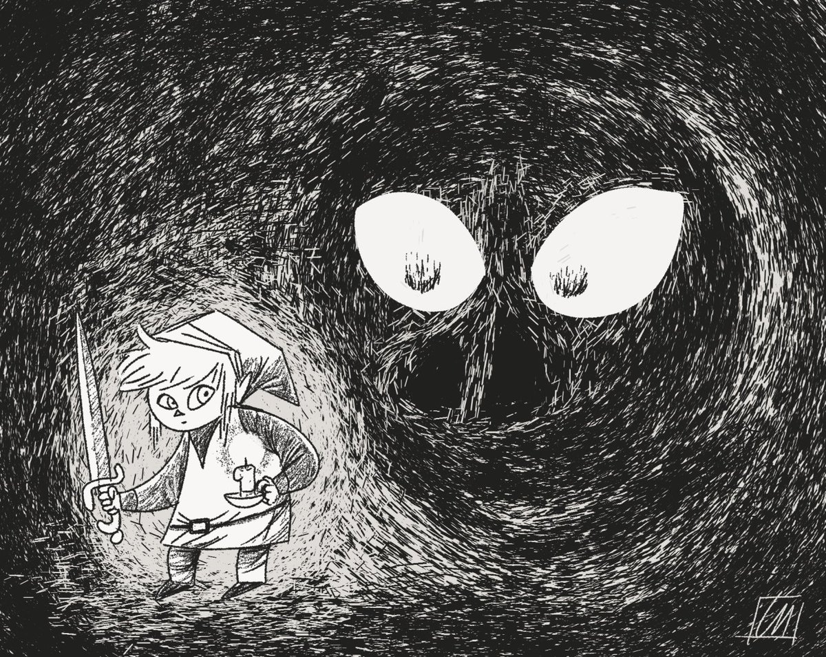 "Det Tappre lilla Barnet"
The Legend of Zelda, as if illustrated by Moomin creator Tove Jansson 🕯️