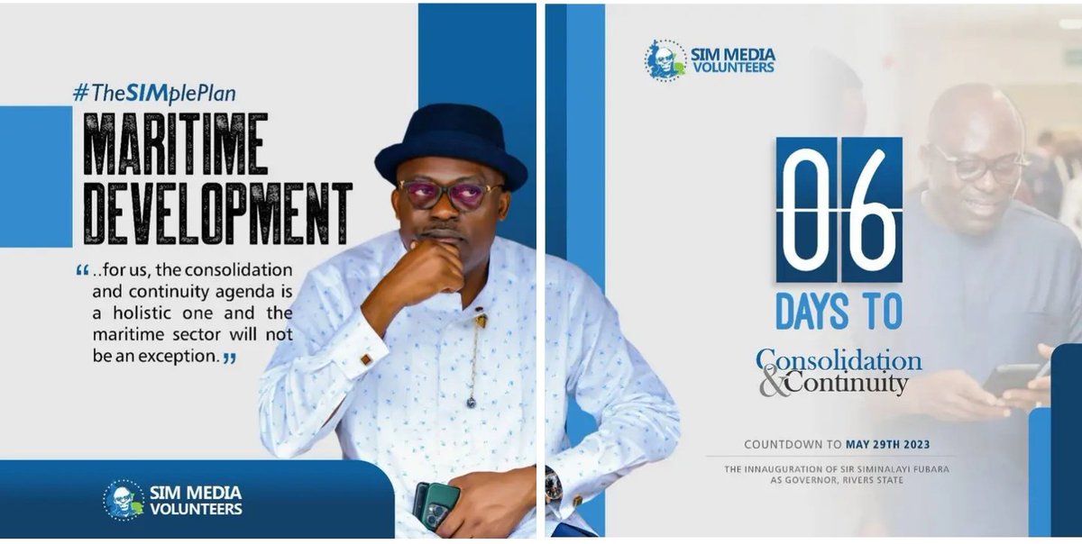 clement_braide's tweet image. #TheSimplePlan

MARITIME DEVELOPMENT 

"For us, the consolidation and continuity agenda is an holistic one and the maritime sector will not be an exception..."

#smv
#SimMediaVolunteers