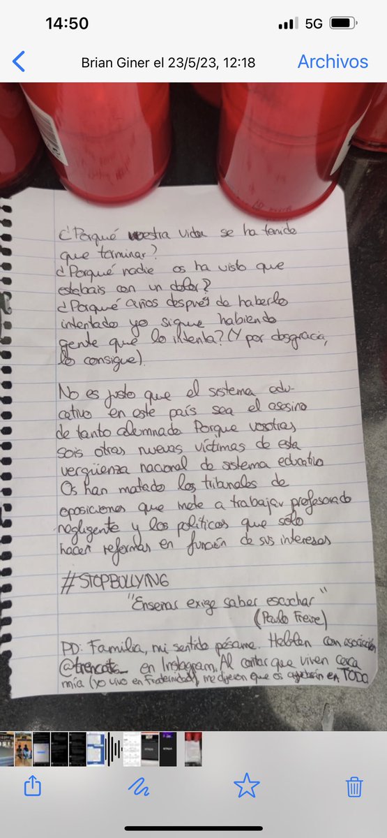 Alguien ha dejado esta nota en la puerta de la casa de las mellizas de Oviedo. En breve os informaremos. <a href="/EFEnoticias/">EFE Noticias</a> ¿ha sido acoso docente?