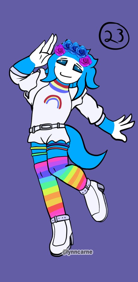 May 23-#maydendressup2023 

.@Babby1801 
Doraemon looking really coloful in rainbow attire.

#digidevil #digideviloc #maydendressup