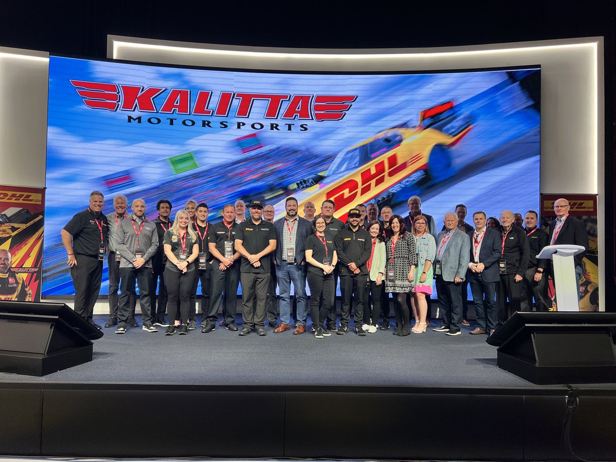 TeamKalitta's tweet photo. Kalitta Motorsports proudly hosted its Business-to-Business Summit at the DHL Innovation Center in Rosemont, Ill., at Chicago’s O’Hare International Airport. Planned and implemented by Kalitta Motorsports, the annual event brings together many of the corporate partners that power Team Kalitta entries in the  @NHRA Camping World Drag Racing Series such as @DHLUS, @KalittaAir, @Revchem_, @autodesk, @applied_innov8, @FifthThird, @StanleyBlkDeckr, @MacTools38 and @ToyotaRacing.

The event included presentations by DHL, NHRA and Kalitta Motorsports as well as a tour of the DHL Innovation Center which looks ahead to how the company will do business in the future. Perhaps the most anticipated portion of the event was the networking session at the end of the day when the team’s corporate partners were able to interact and discuss how they can potentially do business together in the future.

Team Kalitta drivers and past national champions @ShawnLangdon333 and @JRTodd373 attended a tour of the Innovation Center before departing for Route 66 Raceway to prepare for last weekend’s Gerber Collision & Glass Route 66 Nationals at Route 66 Raceway in nearby Joliet, Ill.
