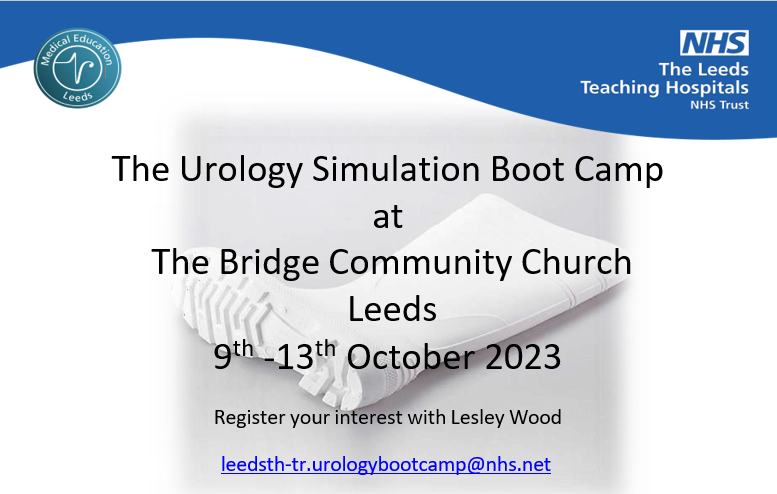 Vishwanath Hanchanale/ Robotic Urological Surgeon (@vishhanchanale) on Twitter photo 🚀Calling all aspiring urologists! 🚀
National Urology Simulation Bootcamp
📅 9-13 October 2023
Learn from renowned faculty, cutting-edge simulations.
Limited spots available!
Register now: leedsth-tr.urologybootcamp@nhs.net
<a href="/UrologyBootCamp/">Urology Boot</a> <a href="/BAUSurology/">BAUS</a> <a href="/BSoT_UK/">BSoT</a> <a href="/MedEdLeeds/">Medical Education</a> 🚀Calling all aspiring urologists! 🚀
National Urology Simulation Bootcamp
📅 9-13 October 2023
Learn from renowned faculty, cutting-edge simulations.
Limited spots available!
Register now: leedsth-tr.urologybootcamp@nhs.net
<a href="/UrologyBootCamp/">Urology Boot</a> <a href="/BAUSurology/">BAUS</a> <a href="/BSoT_UK/">BSoT</a> <a href="/MedEdLeeds/">Medical Education</a>