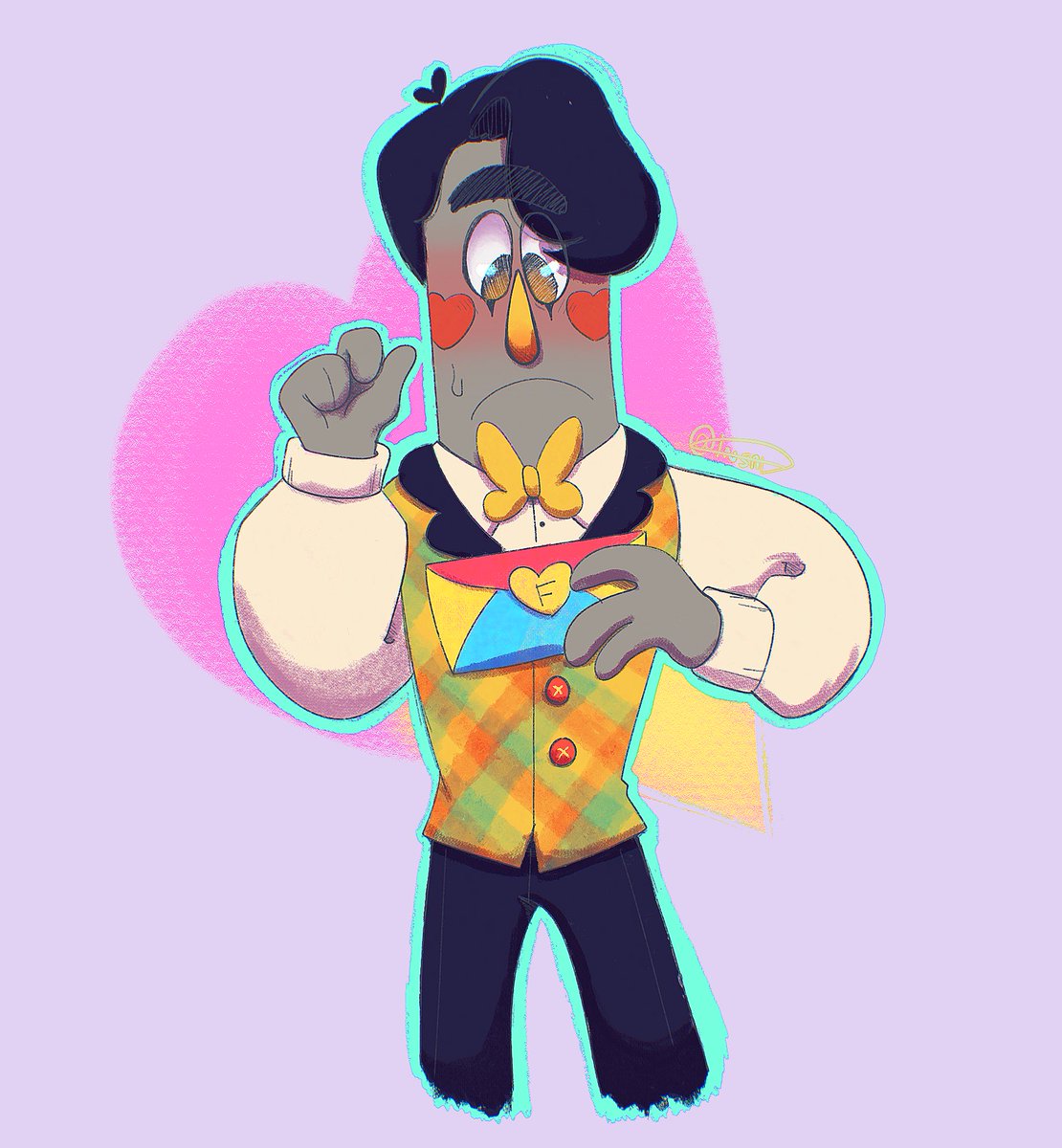 BasicallyFrankF's tweet photo. Welcome home presents
Frank Frankly

* A neighbor of Wally's

* Loves butterflies

* Somewhat close with all neighbors

* Bisexual Genderfluid

* #welcomehomepuppetshow #WelcomeHomeAU #WelcomeHome #welcomehomerp

* I'm not cute got it!

* Head spinner whan angy https://t.co/9YusChTEEt
