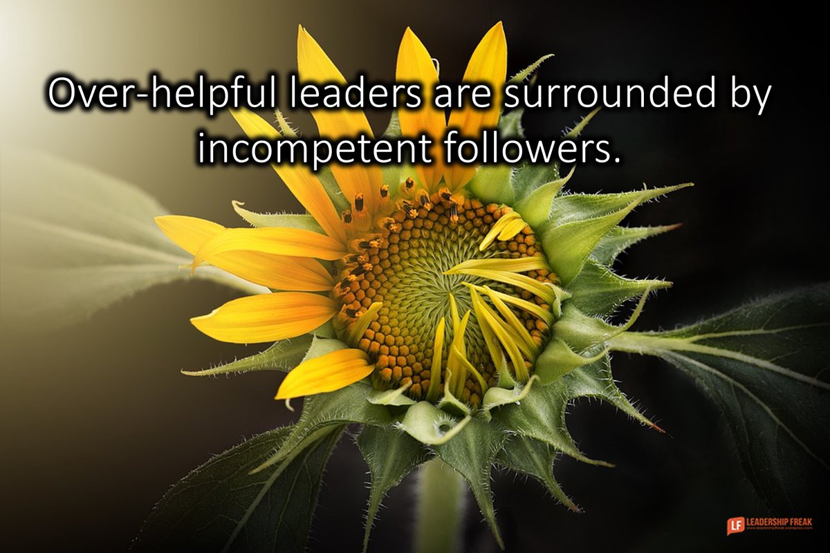 Successful leaders help people, but helping has disadvantages you might not see.

Challenge brings out people’s best.

Leaders who thrive learn how to put weight on people, without overwhelming them.

bit.ly/3WvjxKC

#LFreakpost