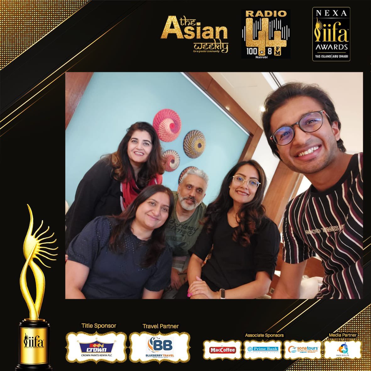 Off for <a href="/IIFA/">IIFA</a> with The Asian Weekly, Radio44, Crown Paints, Prime Bank, MacCoffee, Sona Tours, Blueberry Travels. 
Exciting times with the exciting team.