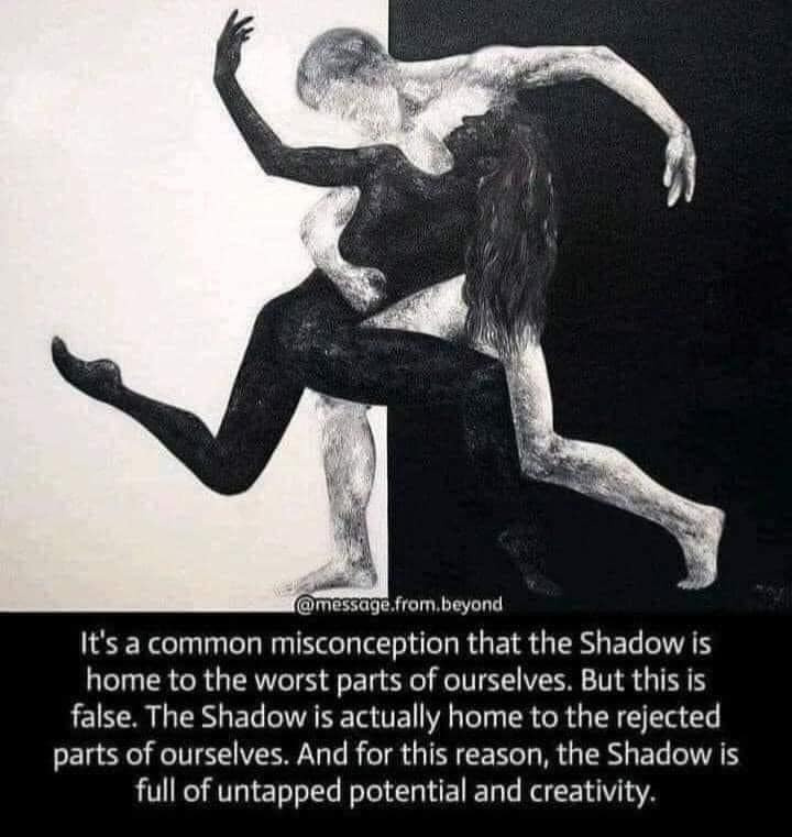 Understanding our #shadowself can be hard. Our #shadow represents our trauma & unresolved emotions. Some believe we choose this on the other side to learn our lessons. Healing this is part of understanding and embodying our own divinity.