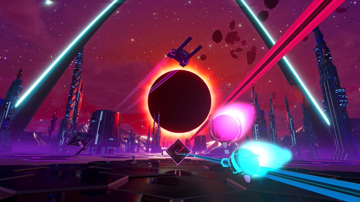 When you combine music and #VR, you get Synth Riders! Catch notes, ride the rails, dodge obstacles and show us your highest score! #PICO4 #PICO