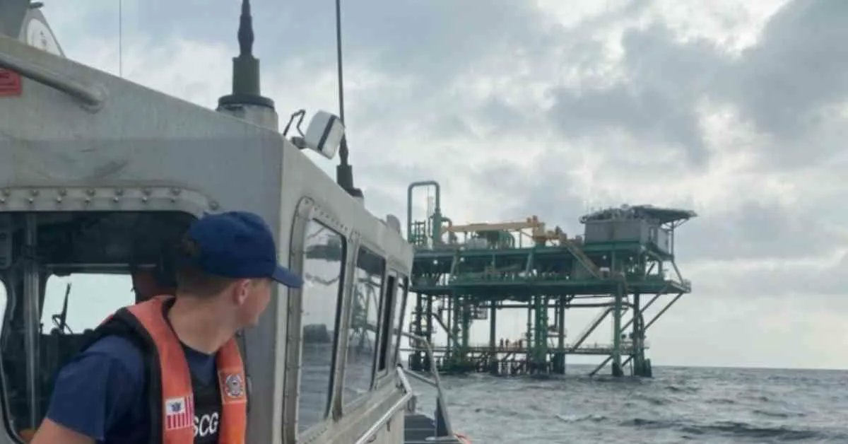 US Coast Guard Rescued 3 People Stranded On Oil Rig After Their Vessel Sank Off Texas Coast 

...Check Out this article 👉buff.ly/3BQYJUs 

#USCoastGuard #TexasCoast #OilRig #Shipping #Maritime #MarineInsight #Merchantnavy #Merchantmarine #MerchantnavyShips