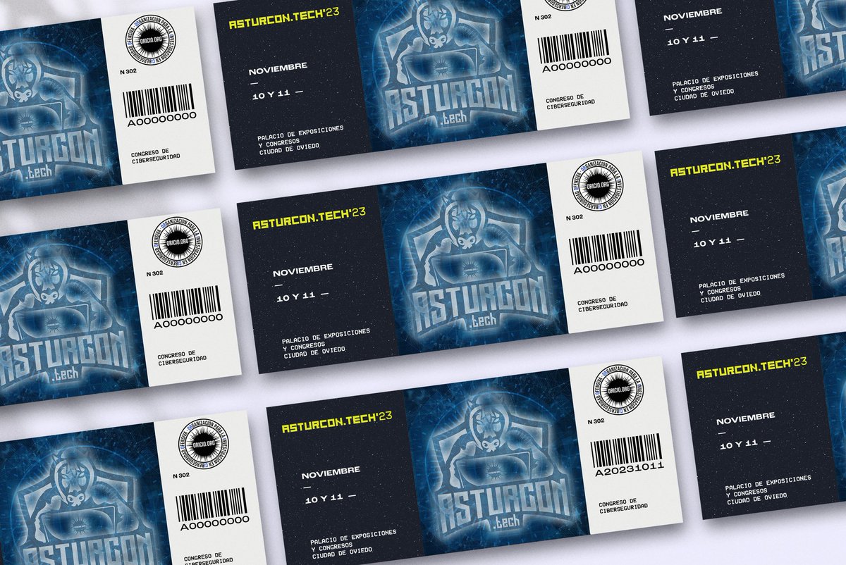 📢 ¡Atención! 🚨 Las ENTRADAS anticipadas (limitadas) para #AsturCONTech23 ⚔️🧑🏻‍💻🛡️ ya están a la venta!
¿Te lo vas a perder? Asiste al congreso de #ciberseguridad los días 10 y 11 de noviembre en el PEC de Oviedo 📍

¡Compra ahora tus entradas! ⬇️
asturcon.tech/tickets-2023/