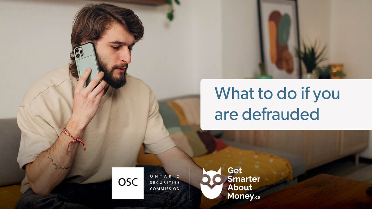 smarter_money's tweet photo. If you suspect you have been the victim of a fraud, contact the OSC. There is no fee to make a complaint to the OSC. Learn more about what to do if you think you have been defrauded. #FraudPrevention

https://t.co/SJpErCrpXY https://t.co/yPVflwr751