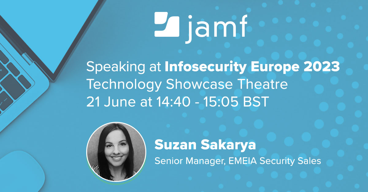 Join our Security expert Suzan Sakarya live on stage in the Technology Showcase Theatre at Infosecurity Europe on Wednesday, 21 June, 14:40 - 15:05 BST.

For more information and registration ow.ly/YxQQ50OnRrn