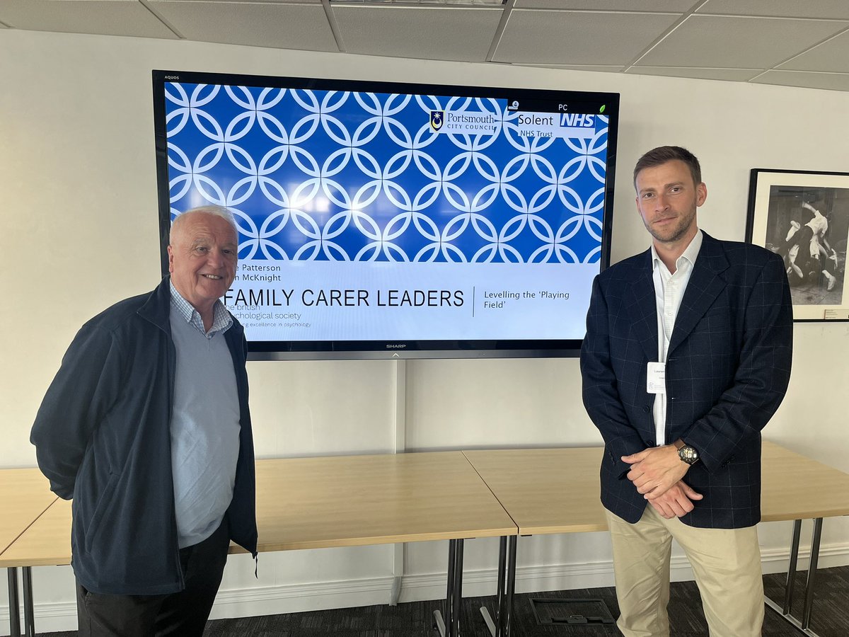 <a href="/BPSFacID/">BPS Faculty for ID</a>
Inspiring presentation by Lawrence Patterson and Keith McKnight on Family Carer Leaders and collaborative care #FPIDconf2023