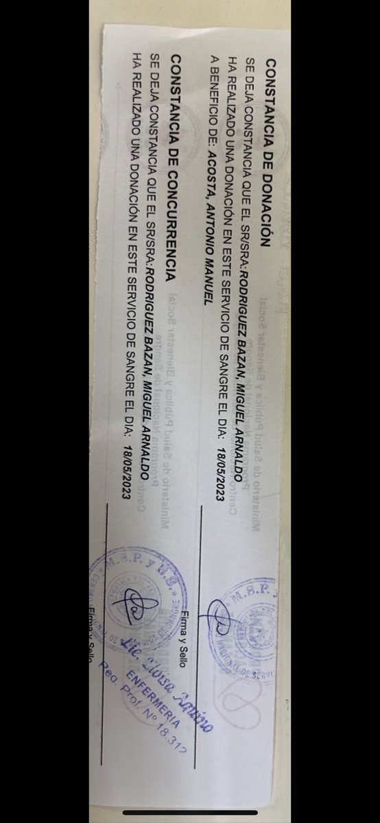 manoplaro's tweet photo. @IPSParaguay El día 18 de mayo fui a donar a Censsa para un paciente que se encuentra en el IPS ahora resulta que el paciente no recibe mi donación por qué según IPS no es el comprobante que corresponde https://t.co/dxsWcehuIX