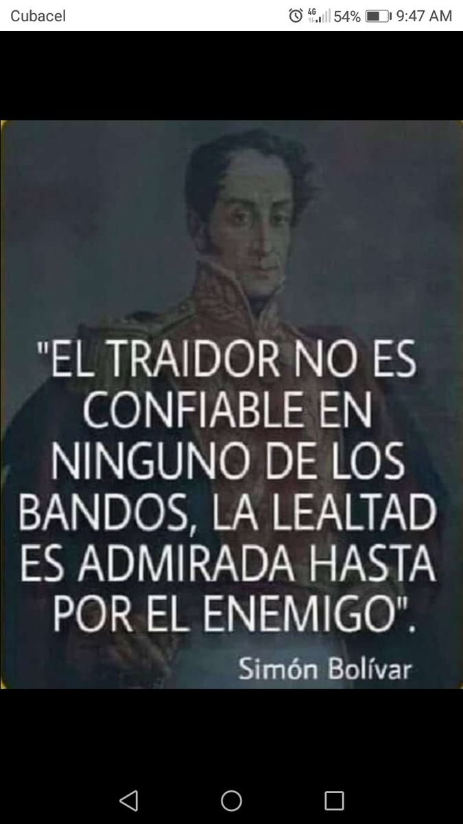 Cuánta Razón del libertador‼️
 Y hay tanta 🐀 por ahí creyéndose los héroes de una mafia fascista de Miami. Entiendan  gusis de dentro de Cuba, traicionar a tu patria no te va a dar millones, el $ es para ellos a ti con migajas te mantienen. No vayas en contra de tu propio pueblo