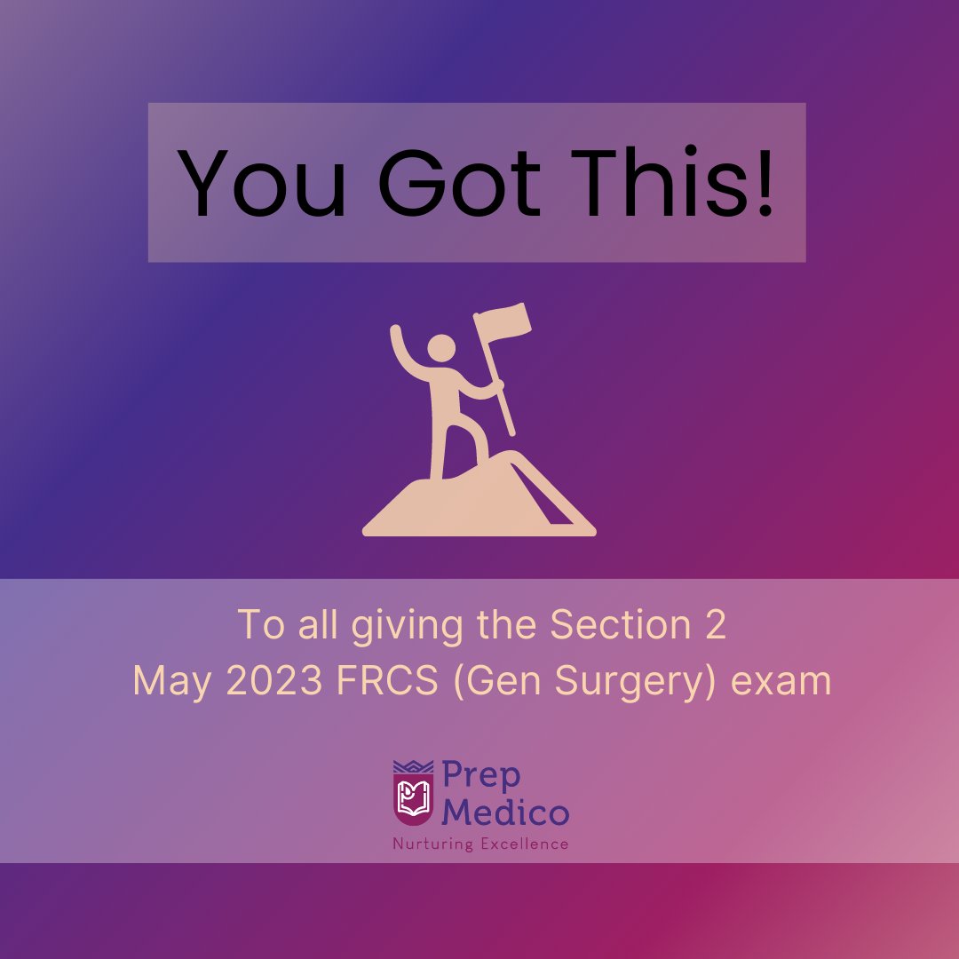 PrepMedico's tweet photo. Wishing all the May 2023 FRCS (General Surgery) candidates the very best.

#FRCS #generalsurgery #medicine #surgery #PrepMedico  #PrepFRCS  #JCIE #JSCFE #FRCSSection2 #DrManikandanKathirvel https://t.co/IO7Tdr7T1i