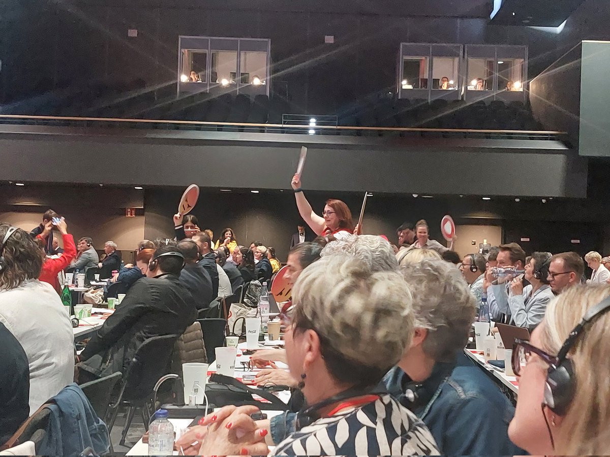 Youth delegates welcome vote on youth representation in <a href="/etuc_ces/">EUROPEAN TRADE UNIONS</a> with support of <a href="/EPSUnions/">EPSU</a> others and powerful speech of our comrade Alina from Lithuania