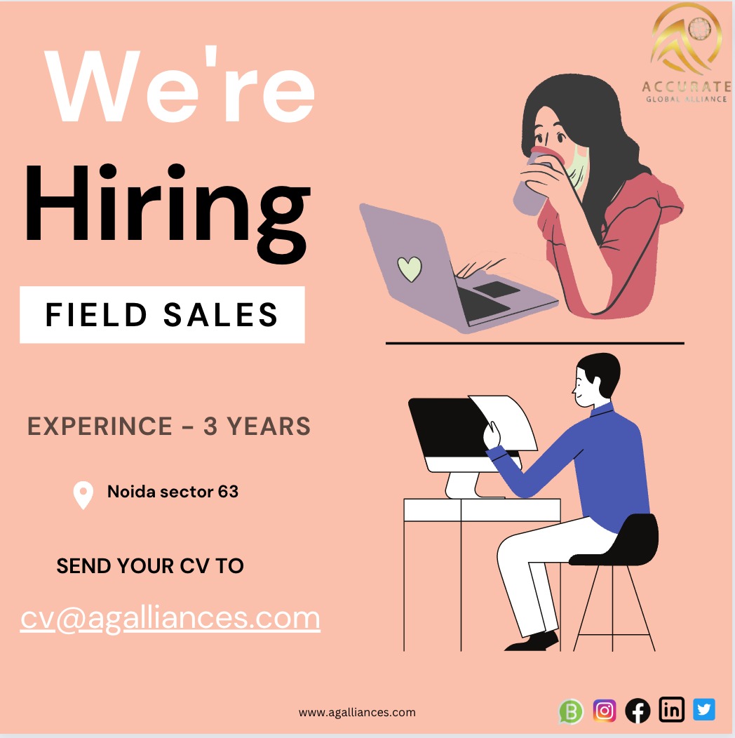 AGalliances's tweet photo. Profile- Field Sales
Experience- 3 Years
Location- Noida sector 63

Send your cv at cv@agalliances.com

#accurateglobalalliances #aga #share #comment #cv #jobs #sales #experiencedcandidates #experiencerequired #experience #hyderabad #hyderabadjobs #salesofficer #jobsforyou https://t.co/Ho99zd1b34