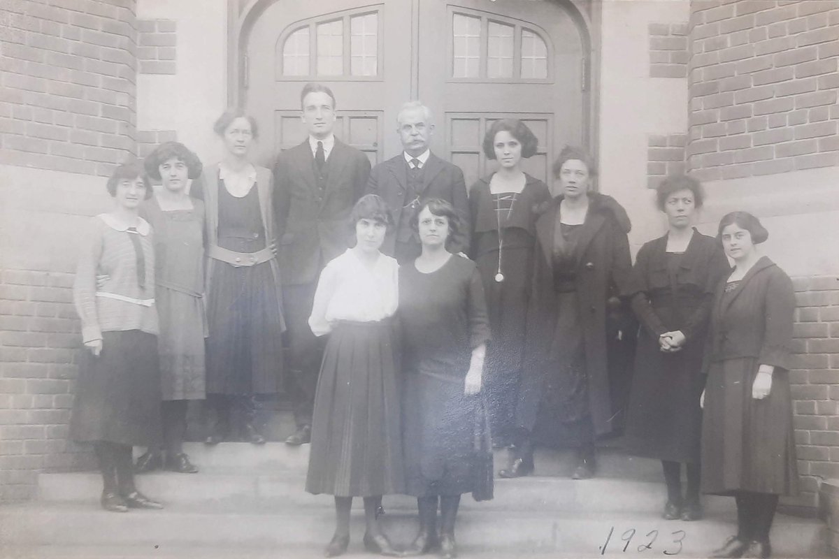 Check out this photo of the original teachers at RH McGregor from its first year of operation, taken back in 1923. We are looking forward to seeing you at our 100 year open house on May 27 from 1 - 4pm! Visit sites.google.com/view/rhmcgrego… for more information.