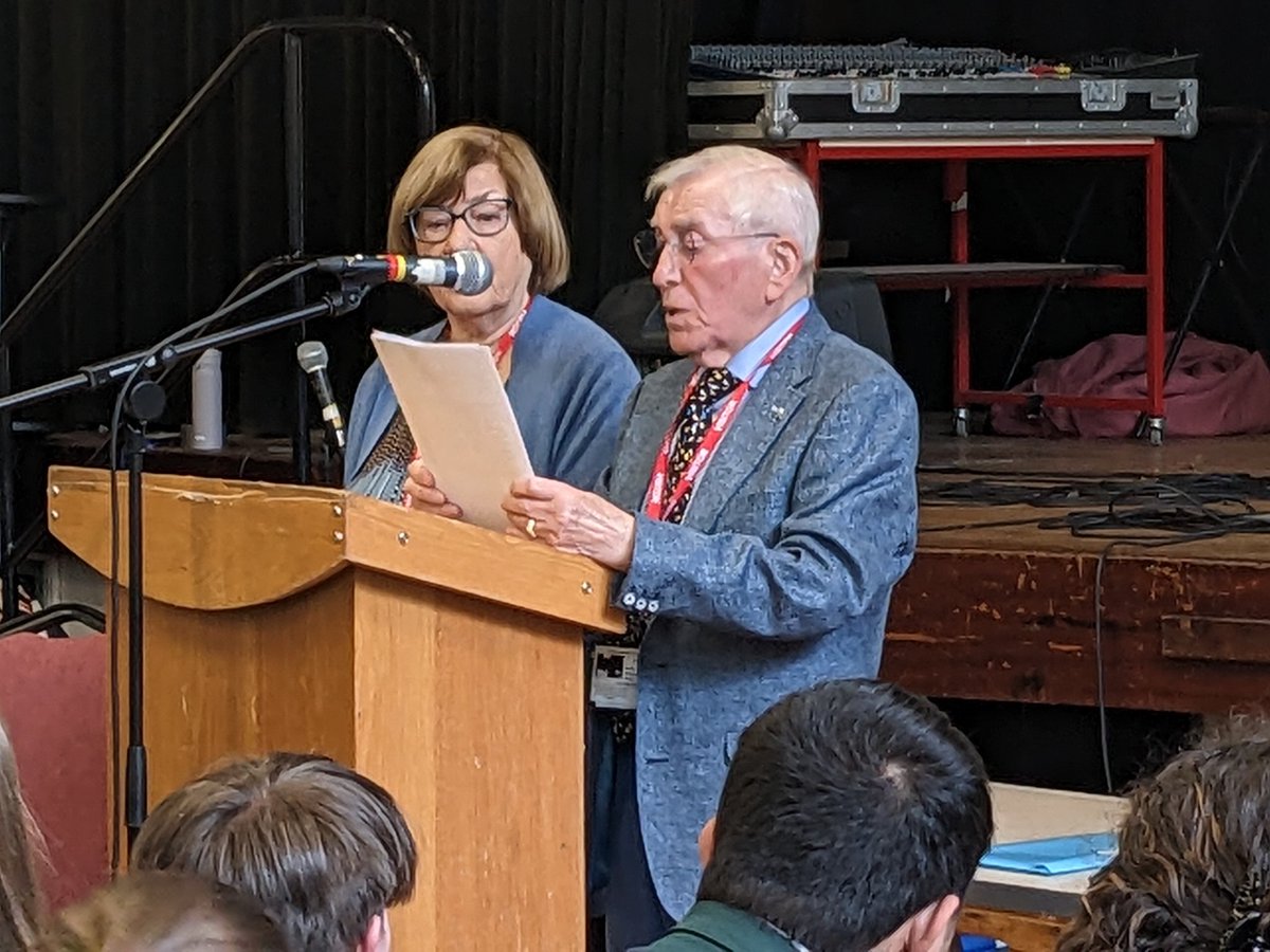 Hist_StMonicas's tweet photo. This morning @stmonicas @STOC_CAT we had the privilege to listen to Ike Alterman's story of his survival from Nazi Ghettos, Concentration Camps and Death Camps. It was an honour for all who witnessed Ike. Thanks also to Raphi Bloom @FED_Manchester for arranging. @BuryTimes https://t.co/TBl8UoCM7N