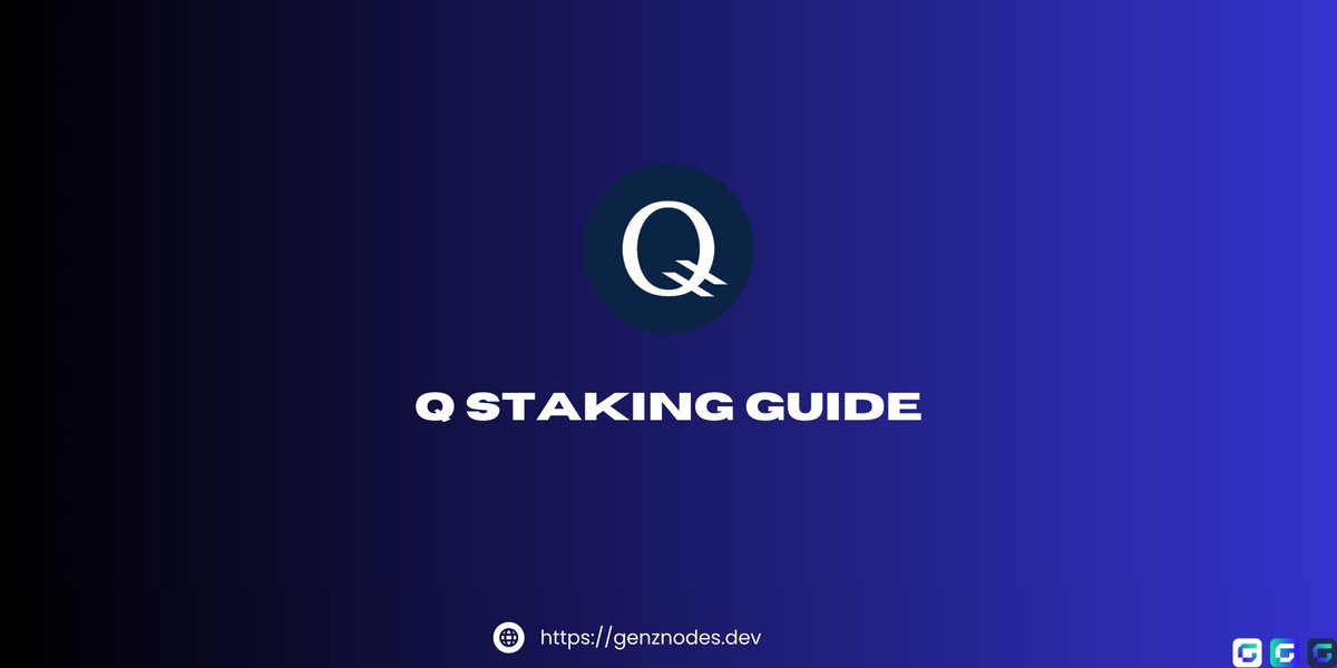 genznodes's tweet image. 📢We support @QBlockchain , 
immediately stake your $Q and choose genznodes as your validator and get some rewards .

These are the steps for staking your Q tokens:
genznodes.dev/how-to-staking…

#StakingGuide #QBlockchain