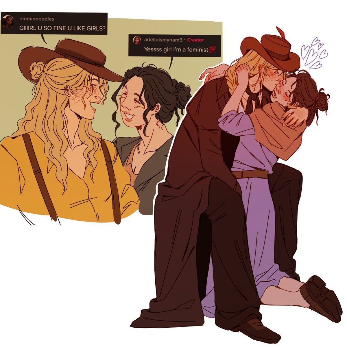 their husbands r both dead i think they should kiss each ohter ❤️#RDR2