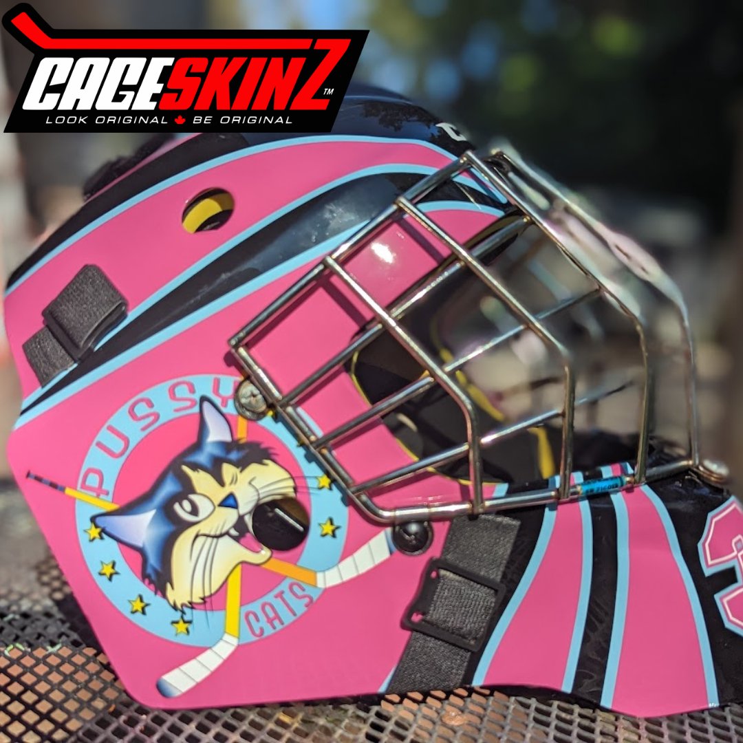 What's new pussycat?? #Cageskinz
#hockey
#goalie
#hockeygear
#padskinz
#cats