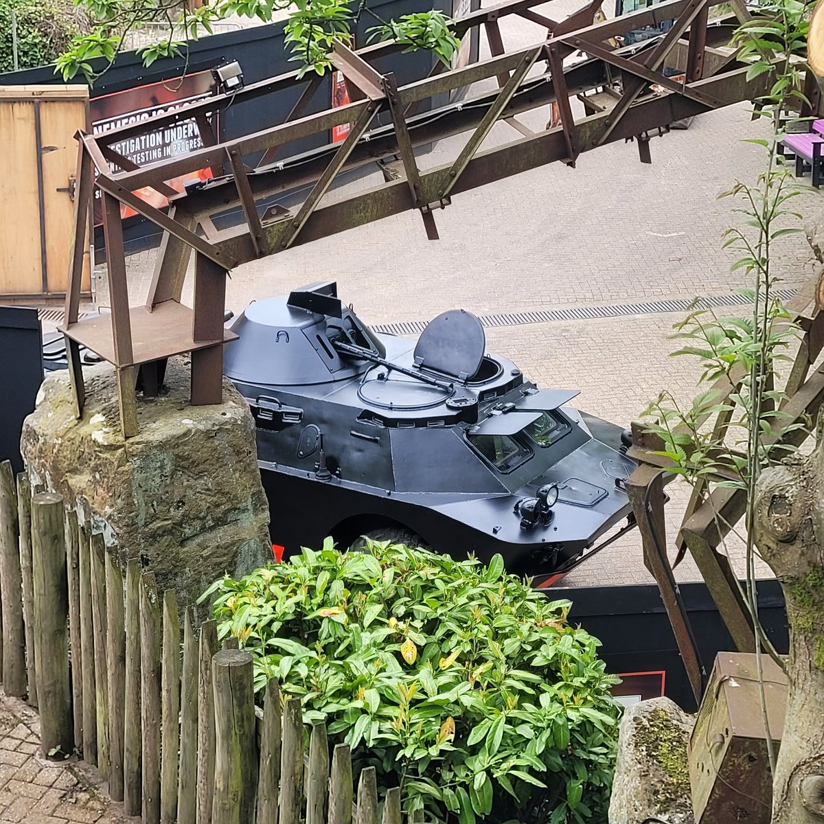 Jackprice02's tweet photo. Nemesis Sub Terra Tank has returned with a new paint job, currently hidden on the nemesis site visible from the Observation Platform https://t.co/QKrIBXqgdG